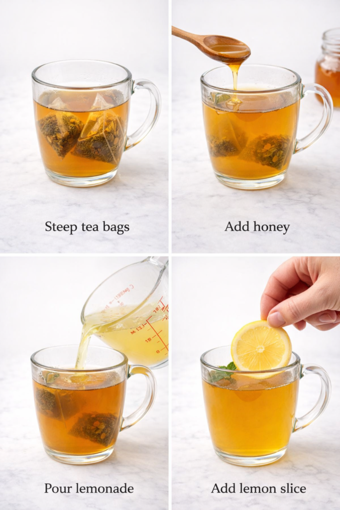 making a medicine ball tea step by step
